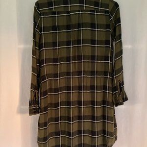 Divided By H&M Plaid Long Sleeve Button Down Shirt Dress. Size 6.